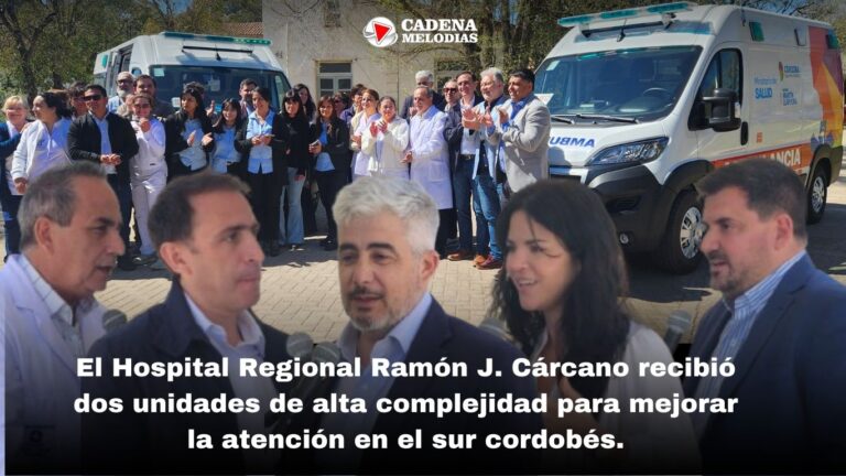 Laboulaye recibe dos nuevas ambulancias de alta complejidad para el Hospital Regional Ramón J. Cárcano
