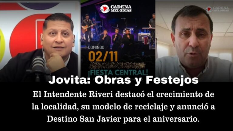 Jovita impulsa obras y prepara su aniversario con un gran festival