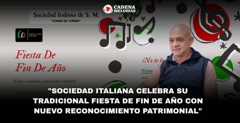 Gran Fiesta de Fin de Año de la Sociedad Italiana: cena a la canasta con muestra artística y espectáculos en vivo