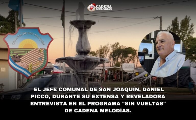 Daniel Picco en «Sin Vueltas»: Un balance de gestión, obras y una mirada política para San Joaquín