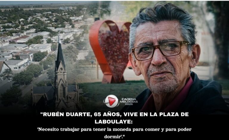 «Si no tuviera fe, ya me hubiese entregado»: la lucha de Rubén, un vecino de 65 años en situación de calle en Laboulaye