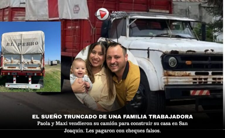 Estafa en Serrano: vendieron su camión para construir su casa y les pagaron con cheques falsos