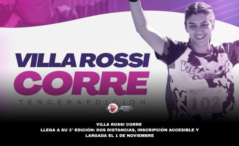 Villa Rossi Corre llega a su tercera edición con dos distancias y una propuesta accesible para toda la familia
