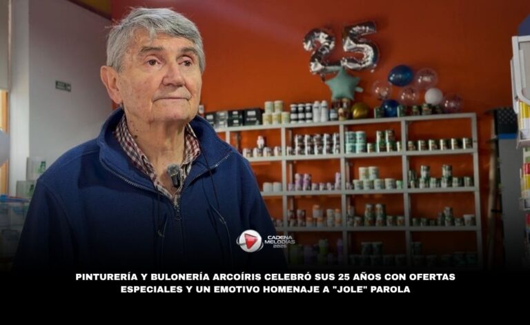 Pinturería y Bulonería Arcoíris celebra 25 años con ofertas especiales y un emotivo homenaje a «Jole» Parola