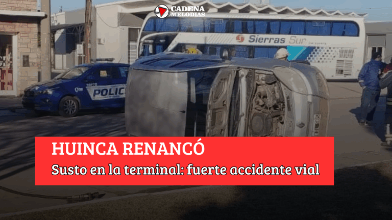 🚨 Impactante accidente frente a la terminal de Huinca Renancó 🚨