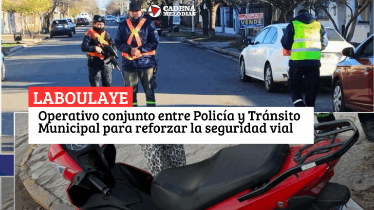 Operativo Cerrojo en Laboulaye: controles de tránsito, obras y una aprehensión por lesiones