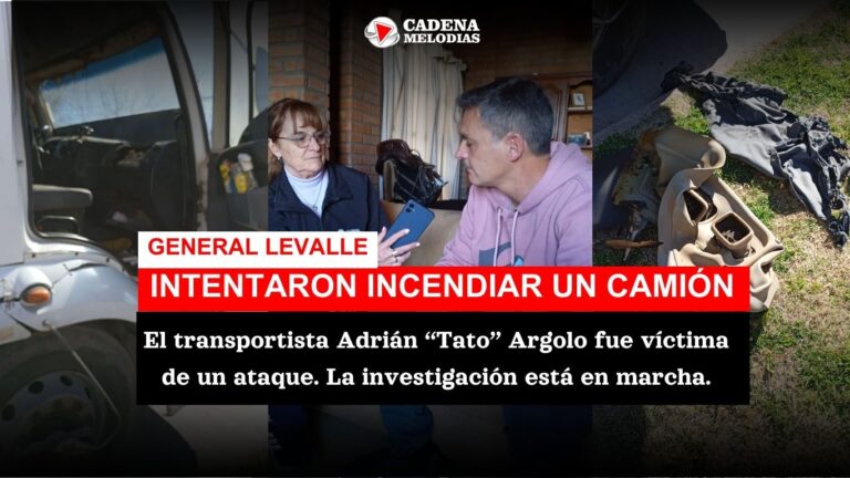 Intentaron incendiar un camión en General Levalle: preocupación por reiterados ataques