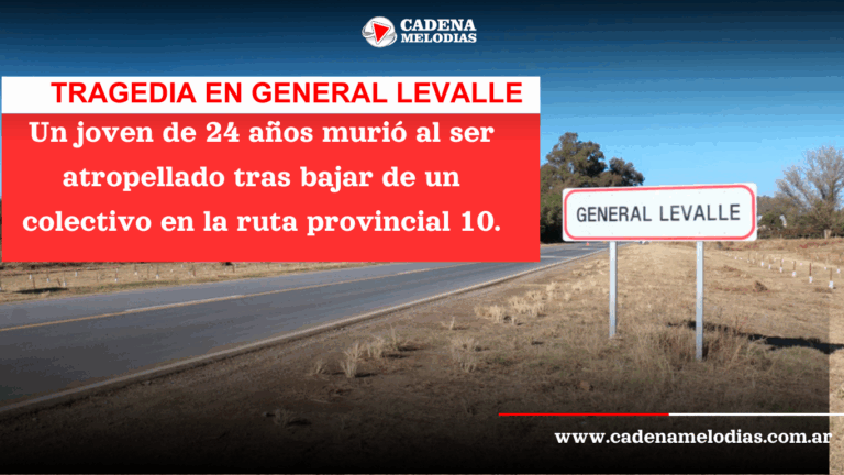 Tragedia en General Levalle: un joven murió tras ser atropellado al descender de un colectivo