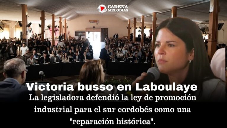 Victoria Busso: «Esta ley marca un antes y un después para el sur cordobés»