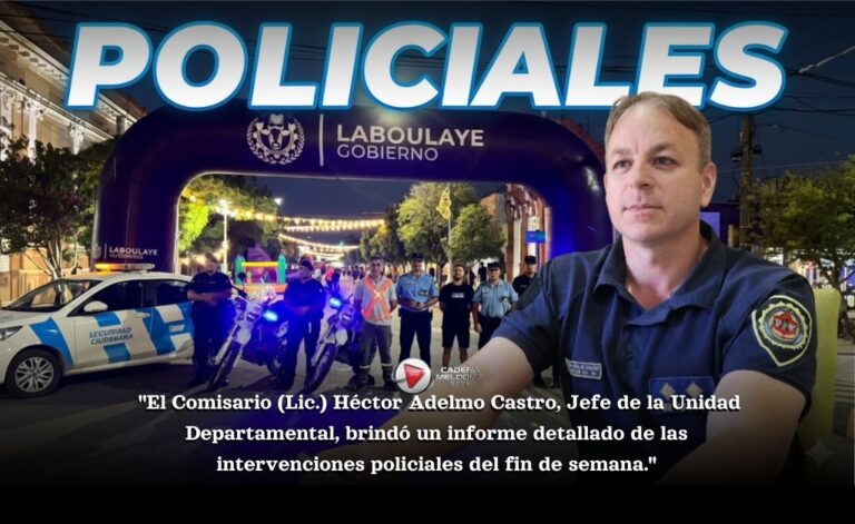 Balance Policial: Violencia Familiar, Agresiones a Oficiales y Exhibiciones Obscenas, las Intervenciones del Fin de Semana