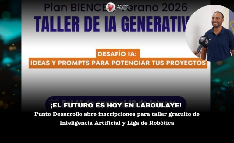Punto Desarrollo Laboulaye lanza talleres gratuitos de Inteligencia Artificial y Robótica para todas las edades