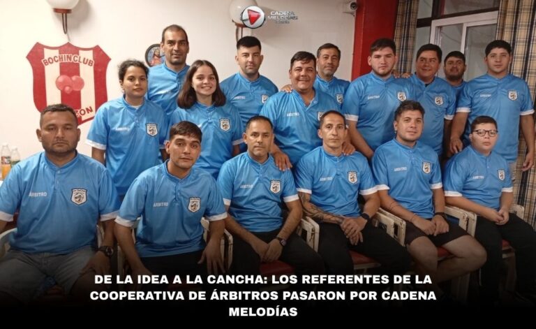 Cooperativa Laboulayense de Árbitros visitó Cadena Melodías: avances, proyectos y una nueva imagen