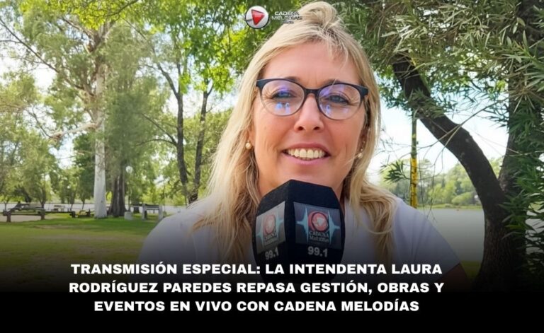 Cadena Melodías transmitió en vivo desde el Lago San Agustín en una entrevista exclusiva con la Intendenta de General Levalle