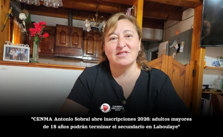 📚 Vuelta a clases 2026 en Laboulaye: el CENMA Antonio Sobral abre inscripciones para adultos mayores de 18 años