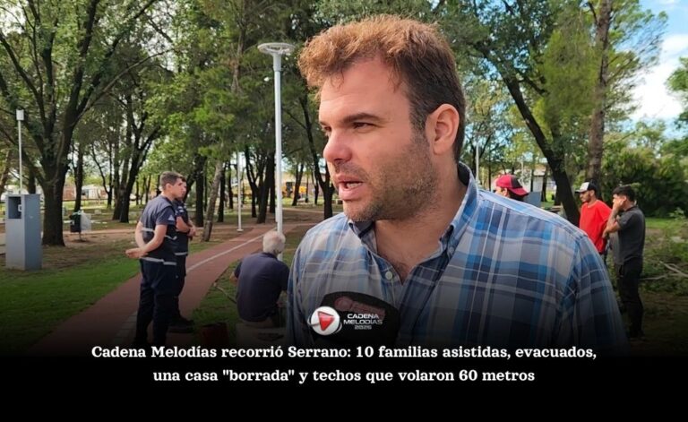 El antes y después de Serrano tras el paso de un tornado que borró casas y arrasó con el polideportivo