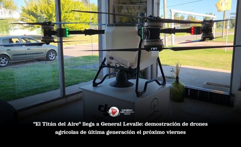 El «Titán del Aire» llega a General Levalle: Demostración de drones agrícolas de última generación
