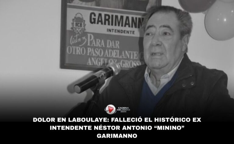 La comunidad de Laboulaye, vive un momento de profundo dolor por el fallecimiento de Néstor Antonio «Minino» Garimanno, histórico dirigente político y ex intendente de la ciudad.