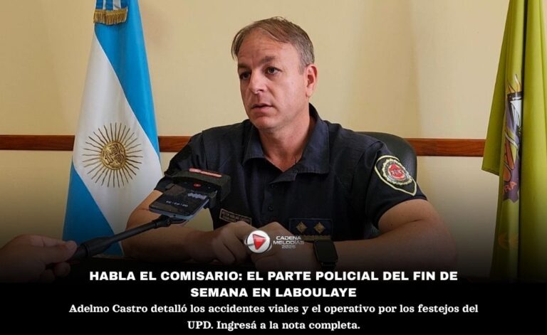 Fines de semana con múltiples accidentes y exitoso operativo por el UPD en Laboulaye