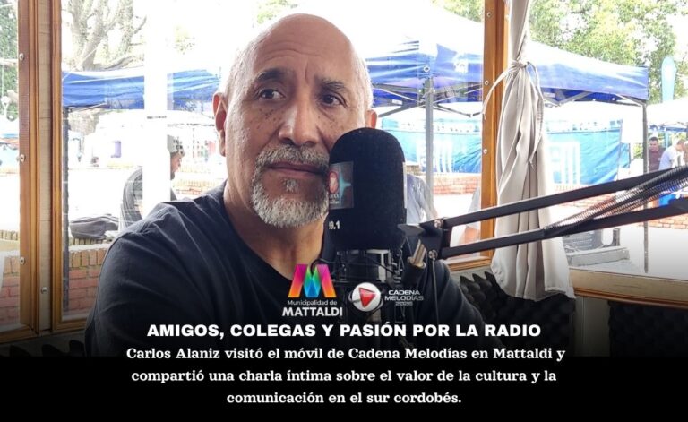 “La radio no perdió la magia”: Cadena Melodías llegó a Mattaldi con su estudio móvil y atrapó a Carlos Alaniz