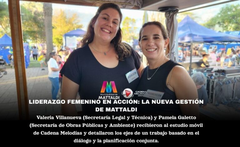 Cadena Melodías desembarcó en Mattaldi con su estudio móvil y capturó la esencia de una gestión en equipo