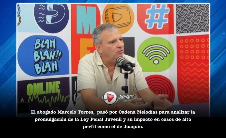 El abogado Marcelo Torres analiza la nueva Ley Penal Juvenil: «Si el caso Joaquín ocurriera hoy, la pena sería de 15 años»