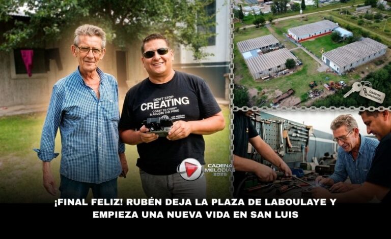 ¡Final feliz! Rubén, el vecino de 65 años que vivía en la plaza de Laboulaye, tiene nuevo hogar en San Luis