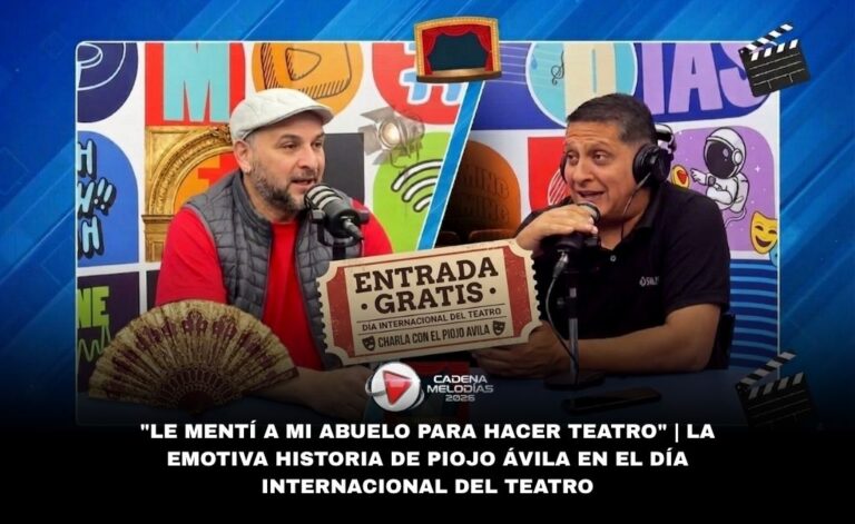 En el Día del Teatro, Sebastián “Piojo” Ávila reflexiona: “El teatro te permite decir verdades que en otros lados serían censuradas”