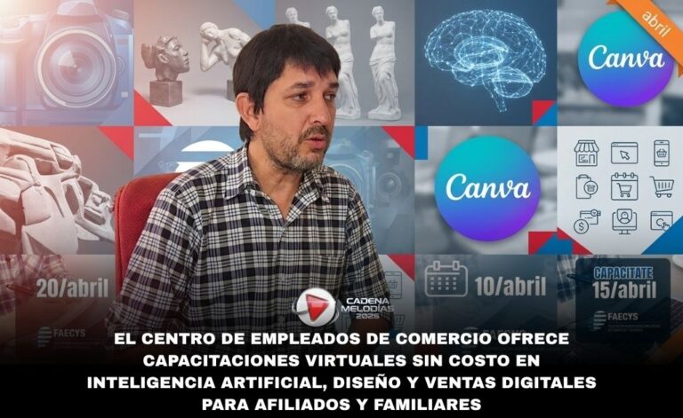 Capacitaciones gratuitas para empleados de comercio: Cursos virtuales de IA, marketing y diseño