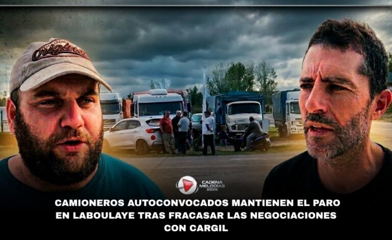 Laboulaye: camioneros autoconvocados mantienen el paro por el aumento del gasoil y la falta de acuerdo con Cargill