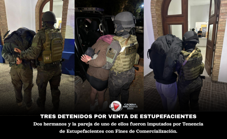 Laboulaye: dos hermanos y una pareja detenidos por vender drogas mediante delivery