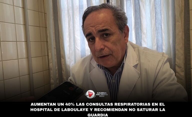 Aumento del 40% en consultas respiratorias en el Hospital Regional de Laboulaye