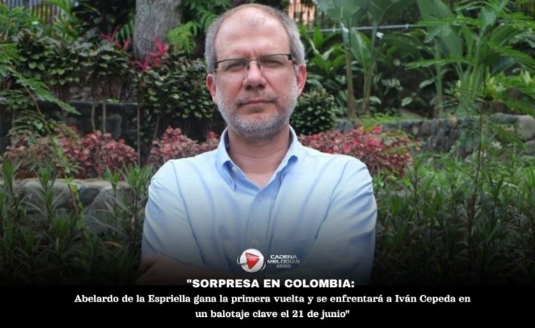 Elecciones en Colombia: Abelardo de la Espriella sorprende en primera vuelta y define segunda vuelta con Iván Cepeda