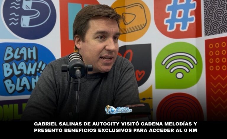 Gabriel Salinas de Autocity visitó Cadena Melodías y presentó ofertas imperdibles para acceder a un 0 km