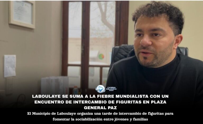 Laboulaye se une a la fiebre mundialista con un gran encuentro de intercambio de figuritas en Plaza General Paz
