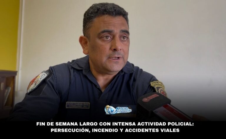 Fin de Semana Largo con Intensa Actividad Policial en el Departamento