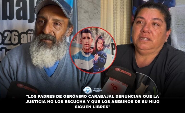 «No puede quedar impune»: el desgarrador testimonio de los padres de Gerónimo Carabajal a 7 meses del crimen