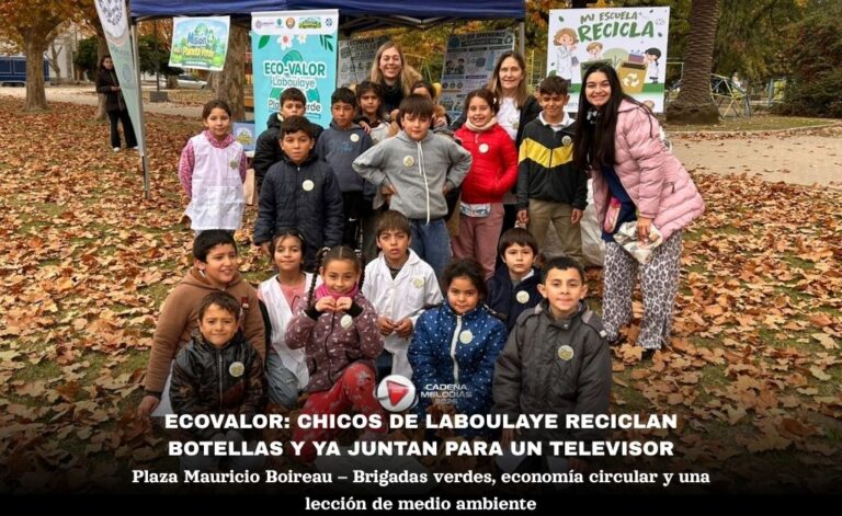 ECOVALOR en Laboulaye: alumnos de primaria reciclan botellas para comprar un televisor y cuidar el planeta