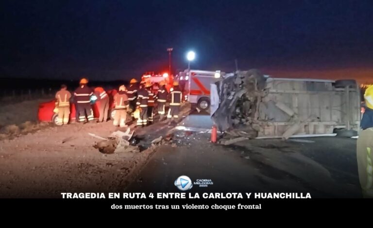 TRAGEDIA EN LA RUTA: DOS MUERTOS TRAS UN VIOLENTO CHOQUE FRONTAL CERCA DE LA CARLOTA