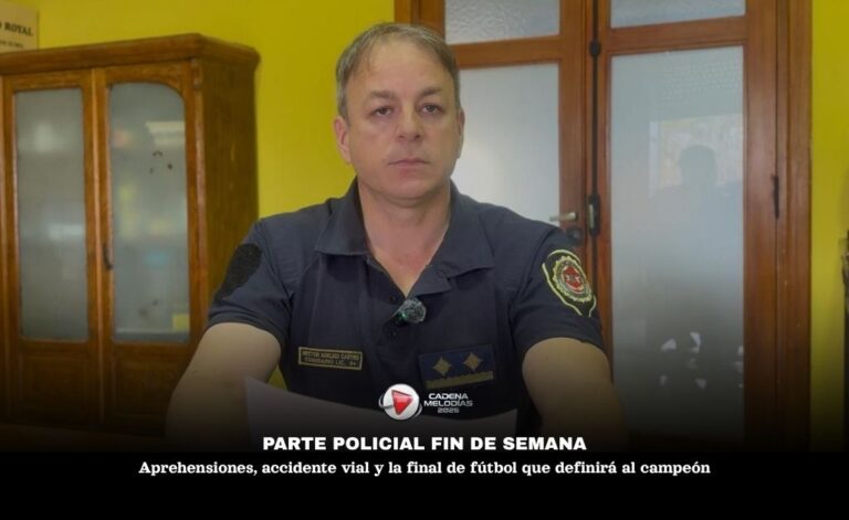 Parte Policial Fin de Semana: Aprehensiones, Grave Accidente en General Levalle y Final de Fútbol sin Incidentes