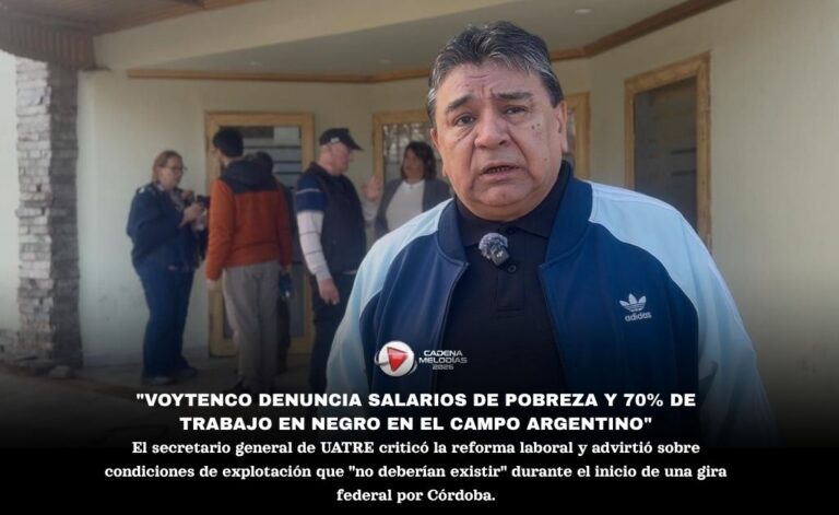 Voytenco advierte sobre la «situación crítica» del trabajador rural: salarios de pobreza y 70% de empleo en negro