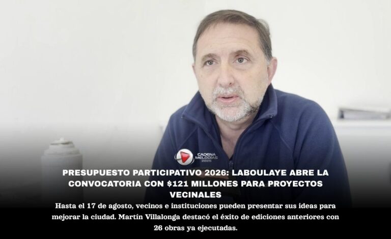Presupuesto Participativo 2026: Laboulaye abre la convocatoria para la tercera edición