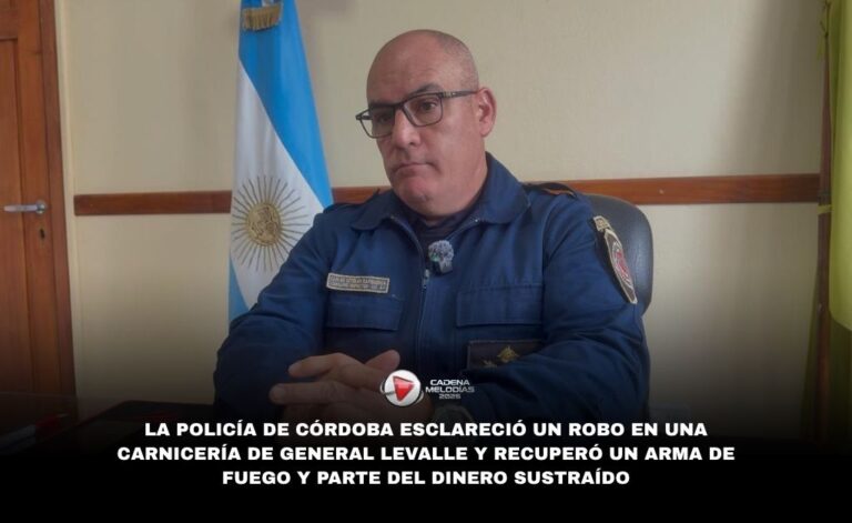 Policía de Córdoba esclarece robo en carnicería de General Levalle: hay detenidos y elementos recuperados
