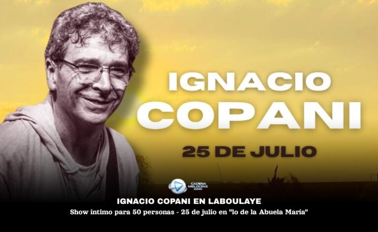 Ignacio Copani llega a la zona rural de Laboulaye para un show íntimo y exclusivo