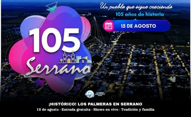Serrano se Prepara para una Fiesta Patronal Histórica con la Llegada de «Los Palmeras»