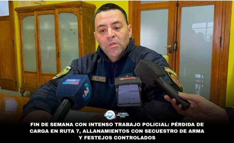 Resumen Policial Fin de Semana: Allanamientos, Secuestro de Arma y Festejos Controlados en la Departamental