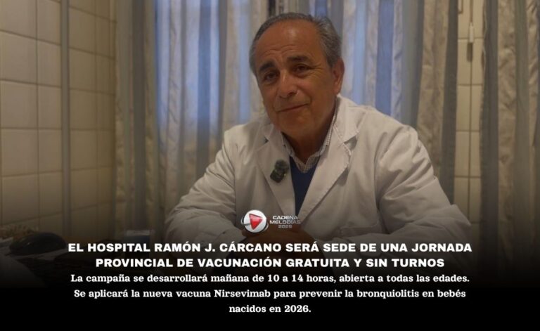El Hospital Ramón J. Cárcano será sede de una jornada provincial de vacunación gratuita para todas las edades