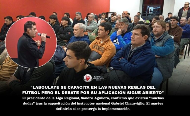 Laboulaye se capacita en las nuevas reglas del fútbol: dudas y posible postergación marcan el debate