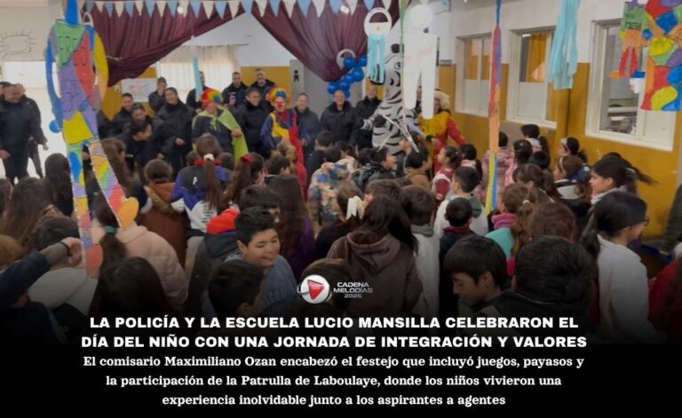 La Policía y la Escuela Lucio Mansilla Celebraron el Día del Niño con una Jornada de Integración y Alegría