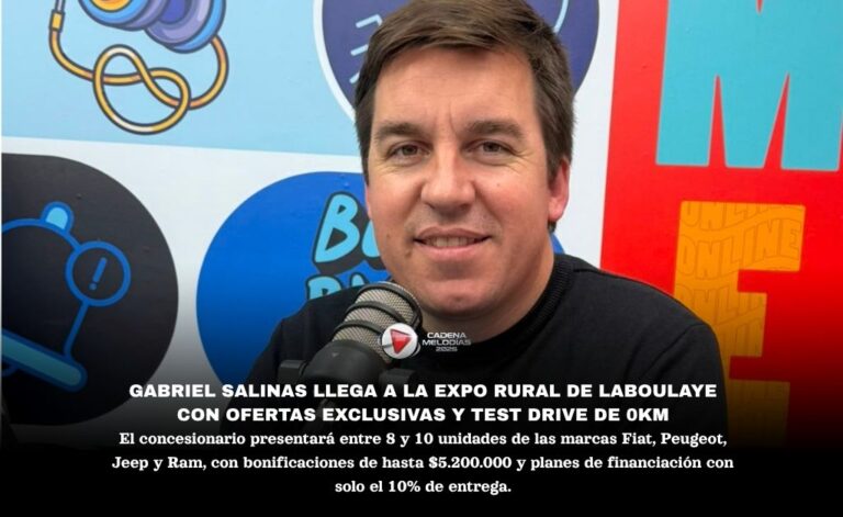 Ofertas de Autos 0km y Test Drive en la Expo Rural de Laboulaye con Gabriel Salinas