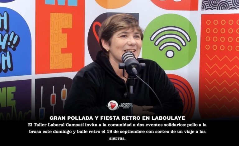 Gran Pollada y Fiesta Retro en Laboulaye: el Taller Laboral Camoatí invita a la comunidad a sumarse